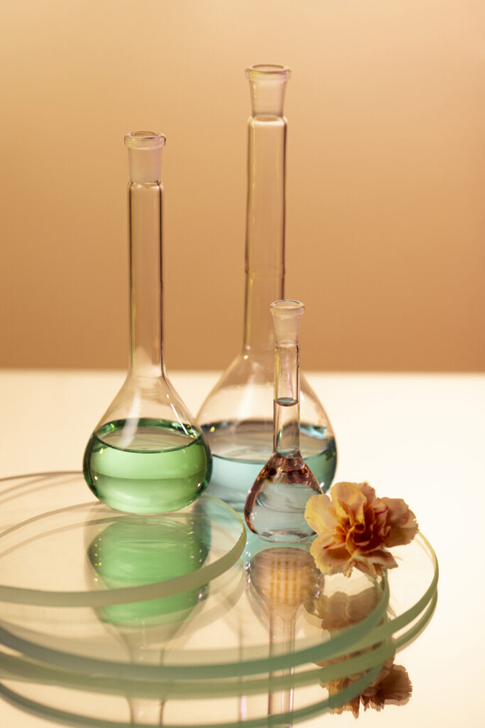 laboratory glassware arrangement still life (1)